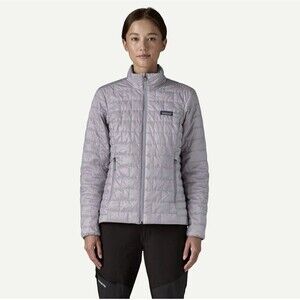 EUC Patagonia Classic Feather Light Purple/Grey Nano Puff Jacket Women’s Size S